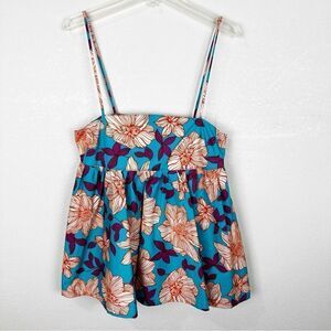 Autumn Adeigbo Tank Top Spaghetti Strap Floral Size 6 & 8 Tropical